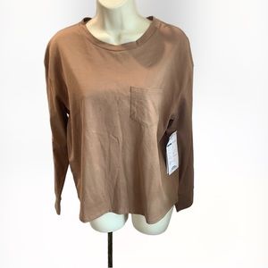NWOT Lee Long Sleeve T Shirt Size Med Brown‎